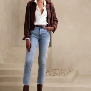 Banana Republic Size 14 Slim High-Rise Raw Hem Jean (Price Dropped)